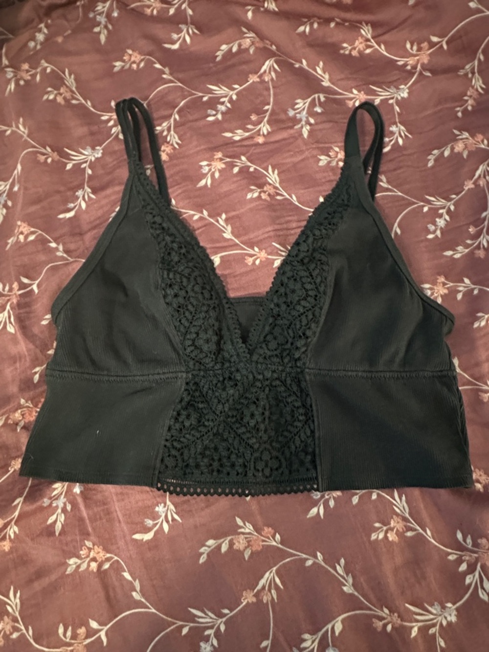 Green Lace-Trim Bralette - Women Intimates & Sleepwear